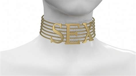 3d Model Choker Necklace Sex Dolce Gabbana Vivienne Westwood Vr Ar