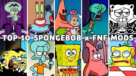 Top 10 Spongebob x FNF Mods (VS Spong, Squidward, Patrick, Krabs ...