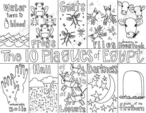 10 Plagues Coloring Page 10 Plagues Exodus Coloring Page Coloring