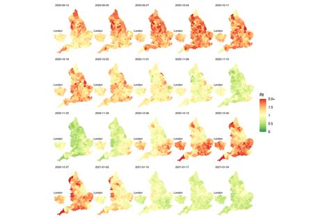 Longitudinal Maps Of Estimated Local R T From Th September To