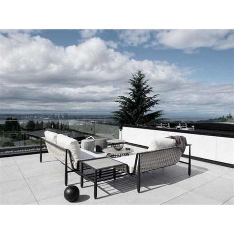 Ratana Diva Aluminum Right Arm Sofa Outdoor Sectional Unit | AuthenTEAK