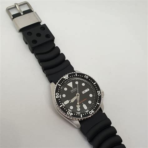 Black Seiko Diver 22mm Silicone Watch Strap The Urban Gentleman Watch Straps Australia