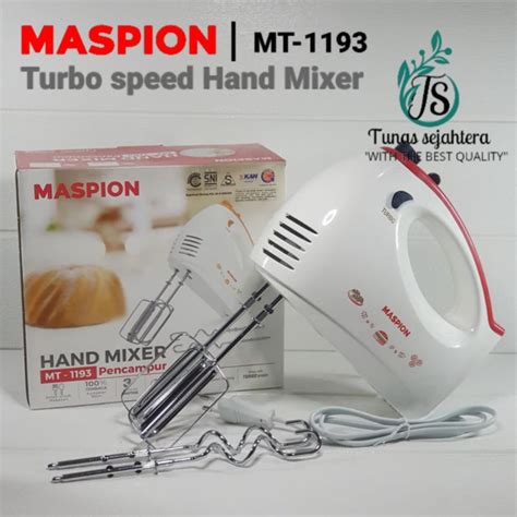 Jual Hand Mixer Maspion Mt Turbo Speed Pengaduk Adonan Kue Roti