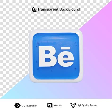 Premium Psd Behance Logo Social Media Icon 3d Illustration