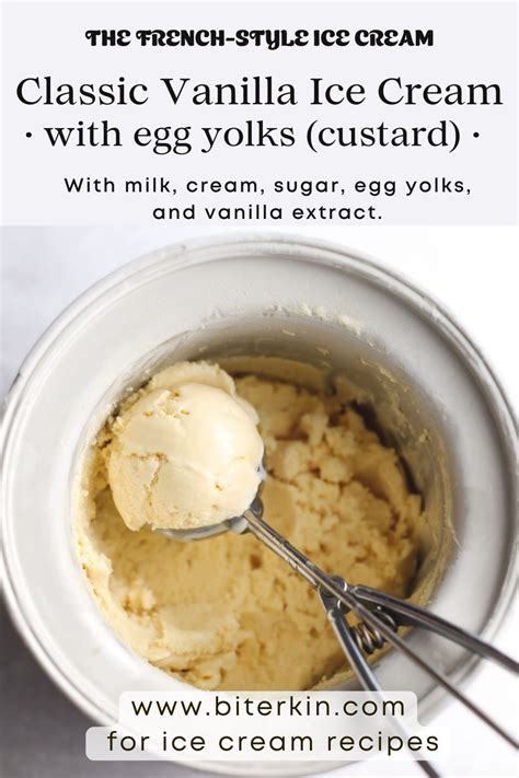 Classic Vanilla Ice Cream With Egg Yolks Custard