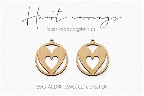 Valentines Earrings Laser Cut SVG SVG Graphic By StasyLionet