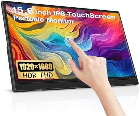 Lrtzcbi 15 6 Zoll Touchscreen Tragbarer Monitor FHD 1080P IPS Panel