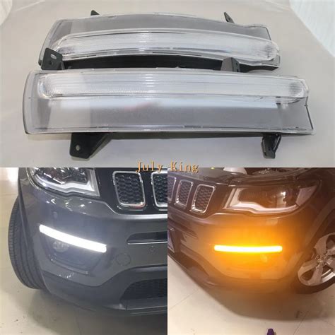 July King Led Daytime Running Lights Case For Jeep Compass 2017 Led