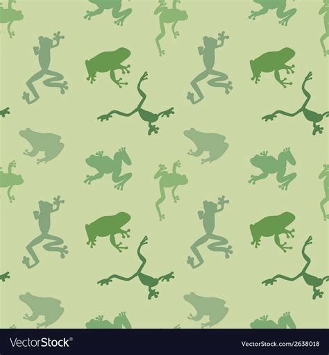 Seamless Pattern Of Green Frog Royalty Free Vector Image