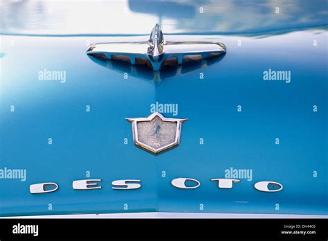 Antique Desoto Car Logo Symbol Stock Photo Alamy