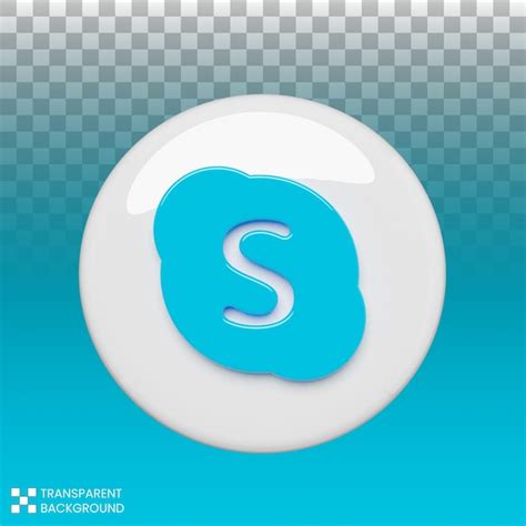 Premium PSD 3d Render Social Media Skype Icon