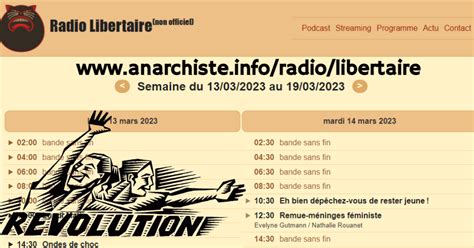 Programmes De Radio Libertaire Du Au Mars Partage Noir