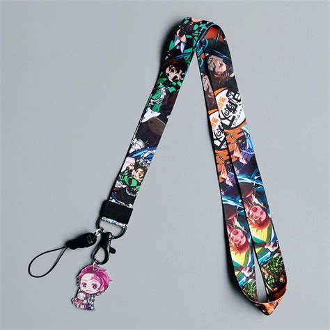 Shihang Cute Strap Anime Demon Slayer Lanyards Keychain Cartoon Hang