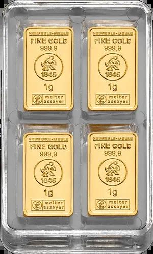 Heimerle und Meule 100 g Goldbarren geprägt