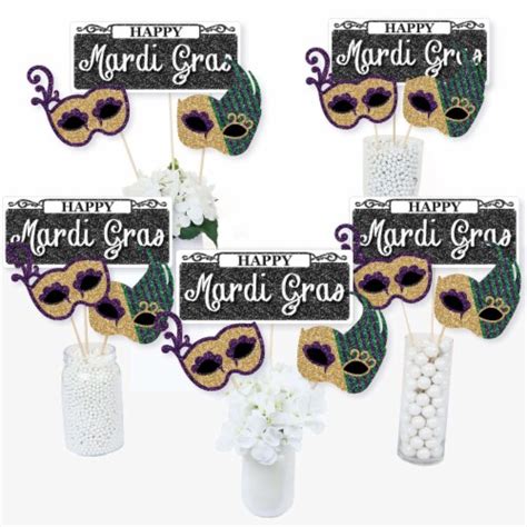 Big Dot Of Happiness Mardi Gras Masquerade Party Centerpiece Sticks