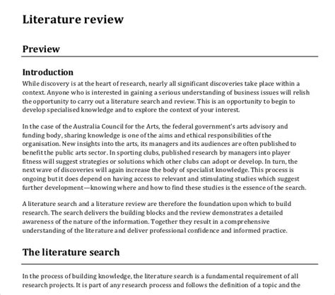 12 Literature Review Outline Templates Pdf Doc