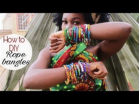 How To Diy Ankara African Print Rope Bangles Fabric Bracelets Diy Diy Fabric Jewellery