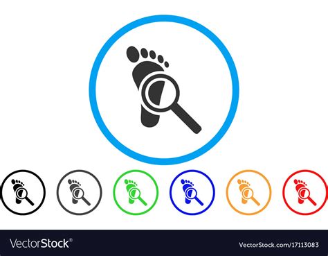 Audit Footprint Rounded Icon Royalty Free Vector Image