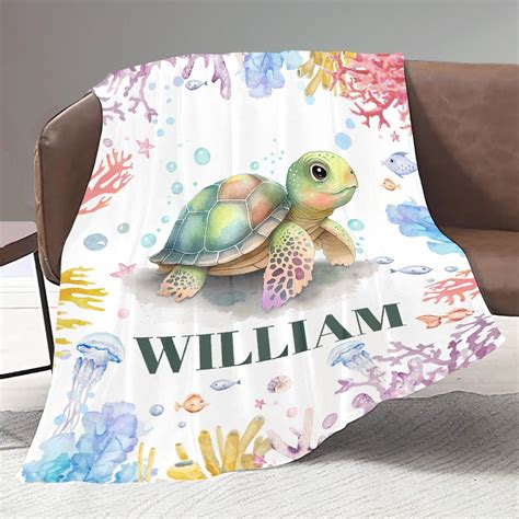 Amazon Cute Custom Turtle Blankets Personalized Gifts With Your