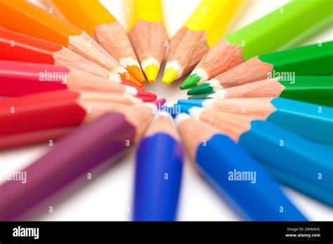 Color Pencils Isolated On White Stock Photo Alamy