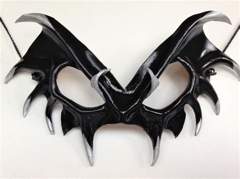 Black Leather Vampire Mask Vampire Masquerade Mask Halloween Fantasy