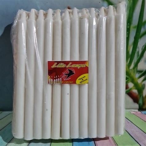 Jual Lilin Putih T02 Isi 50 Batang Murah Panjang 16 Cm T02 Isi 50