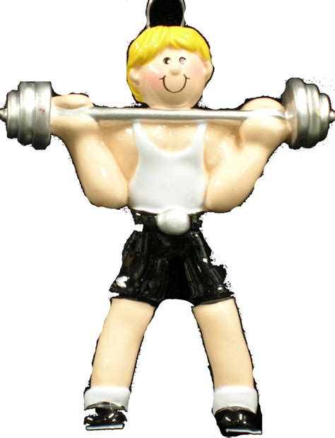Amazon Blonde Weightlifter Christmas Ornament Home Kitchen