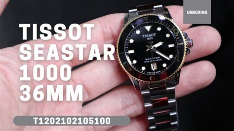 Unboxing Tissot Seastar 1000 36mm Two Tone T1202102105100 Youtube