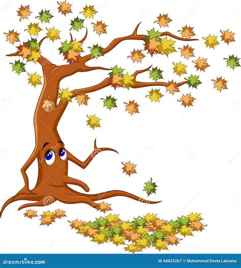 Autumn Tree Cartoon Stock Illustration - Image: 44825267