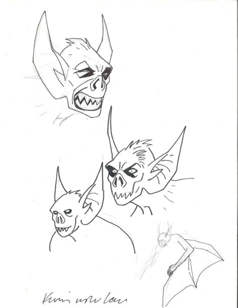 Manbat Batman Animated Prelim By Kevin Nowlan In Reed Nitz S Non