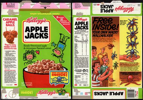 Kelloggs Apple Jacks Wacky Wallwalker Cereal Box 1985 Flickr