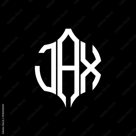 Jax Letter Logo Jax Best Black Background Vector Image Jax Monogram