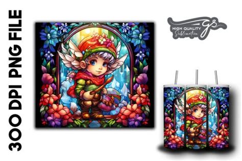 Elf Stained Glass Background Graphic By Glamousita Sublimation