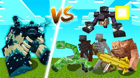 Mutant Warden VS Mutant Mobs Fight In MInecraft Minecraft Videos