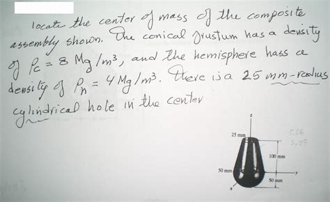 Solved Locate The Center Of Mass Of The Composite Assembly Chegg