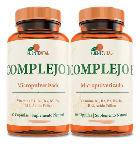 2x Complejo Vitamina 120 Caps Complex B5 B3 B6 B1 B2 B12 Cuotas Sin