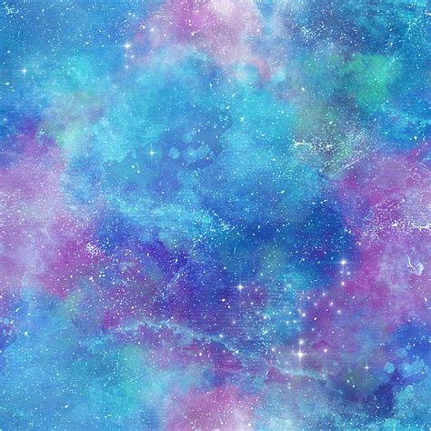 Blue Galaxy Painting Digital Art by Sweet Birdie Studio - Fine Art America