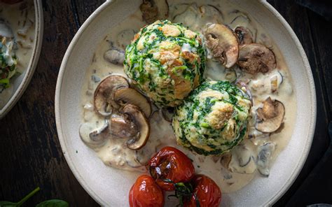 S Dtiroler Spinatkn Del Mit Pilzrahm Zimtliebe Schnelle Rezepte