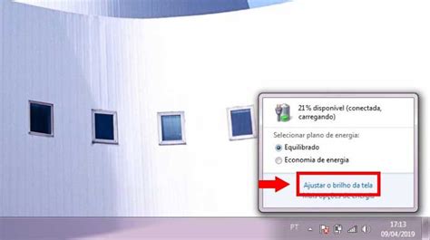 Como diminuir o brilho da tela de PC com Windows 7