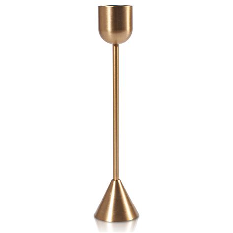 Gold Taper Candle Holder 18 5cm For Hire Salters Hobart And Launceston