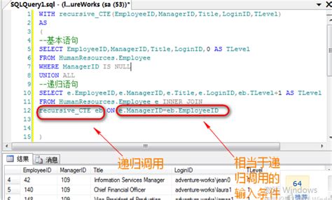 Sqlserver共用表达式（cte）with As 处理递归查询 天才卧龙 博客园