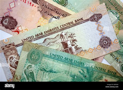 United Arab Emirates Dirham Bank Notes Stock Photo Alamy