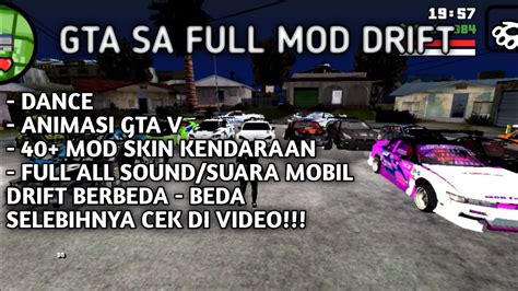 Gta Sa Lite Full Mod Mobil Drift Style Jdm Grafik Hd Full Skin