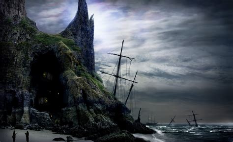 Sucking ship, pirates, fantasy art, shipwreck, sea HD wallpaper ...