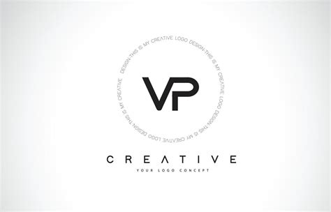 Diseño de logotipo vp vp con vector de letra de texto creativo en