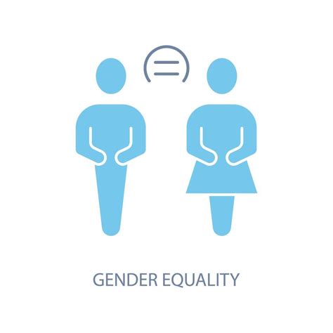 Gender Equality Concept Line Icon Simple Element Illustration Gender Equality Concept Outline