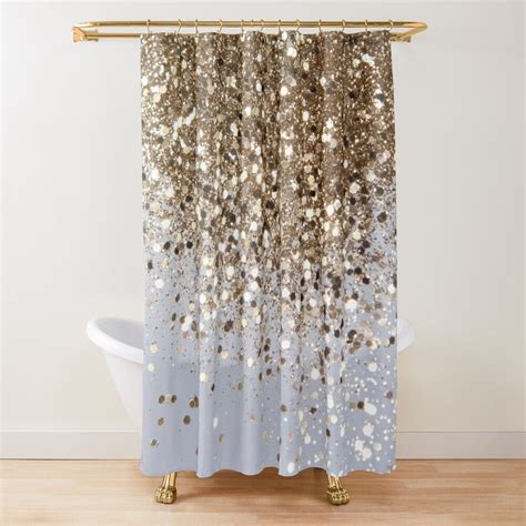 Gold Glam 1 Photo Of Glitter Only Not Reflective Shower Curtain