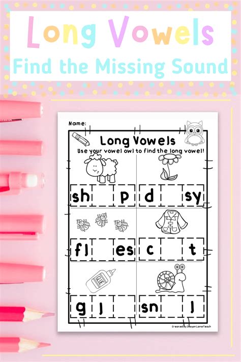 Long Vowels Worksheets Find The Missing Sound Covers Long Vowel Sounds