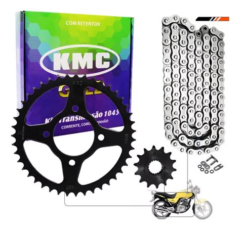 Kit Relação Yes 125 intruder 125 katana 125 C Rententor Kmc