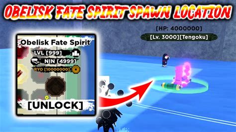 Shindo Life Getting Obelisk Fate Spirit Spawn Location Spirit Boss Fight Max Damage